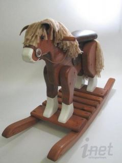  Rocking Zoo Clydesdale Wooden Leather Horse Lamarr Benton