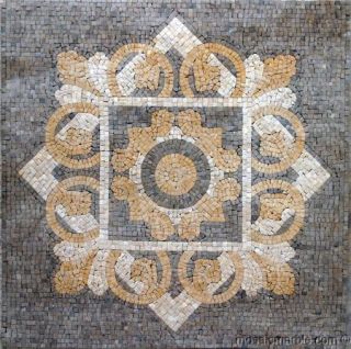Geometric Design Mosaic Floor Inlay Home Decor Art Tile