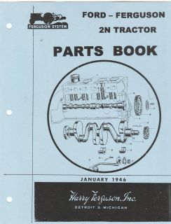 Ford Ferguson 2N Tractor Parts Book 1946 Harry Ferguson