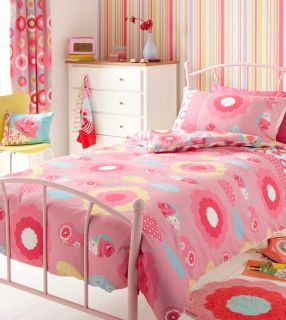 Girls Bedding Floral Duvet or Curtains or 3 PC Room Set