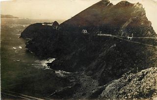 CA San Francisco Road Leading to Lighthouse Golden Gate RPPC Candid