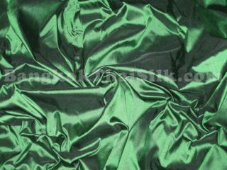 Forest Green 100 Silk Taffeta Cloth Craft Dress Skirt