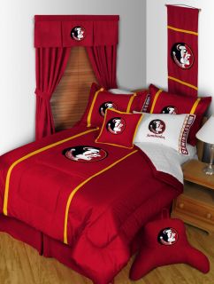 Florida State Seminoles Bed in A Bag Microsuede w Curtains Valance