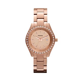 Fossil Womens Stella Mini Stainless Steel Watch   Rose #ES3196