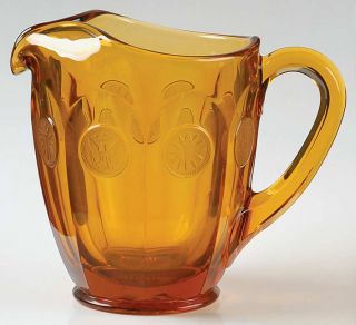 manufacturer fostoria pattern coin glass amber piece 32 oz pitcher