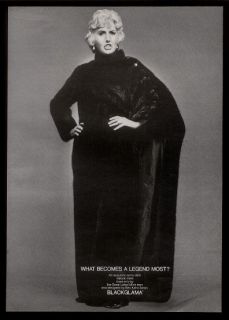 1970 Barbara Stanwyck photo Blackglama mink coat fur fashion vintage