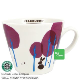  12oz Starbucks Chinese Flower Rabbit Purple Cup Mug New 2011