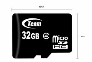 Team 32GB microSDHC Class 4 Memory Card w SD Adapter MicroSD Cell