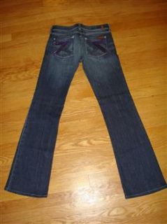 SEVEN 7 FOR ALL MANKIND JEANS DARK WASH STRETCH FLYNT BOOTCUT 26