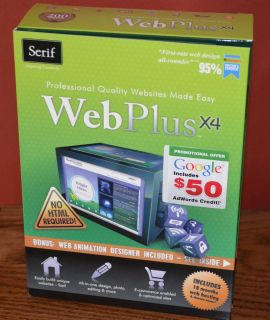 Serif WebPlus X4 Web Plus Design Software Animations Ecommerce + More