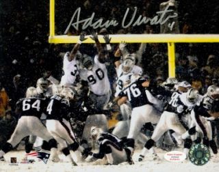 Adam Vinatieri New England Patriots Signed Autographed Snow Bowl Kick