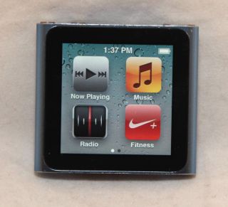  iPod Nano 16GB 6th Generation A1366 MC695LL Chromatic Blue, FM Tuner