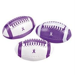 Purple Ribbon Footballs Lupus Cystic Fibrosis Relay for Life Cancer