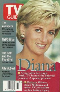 Princess Diana Ralph Fiennes 1998 TV Guide Magazine