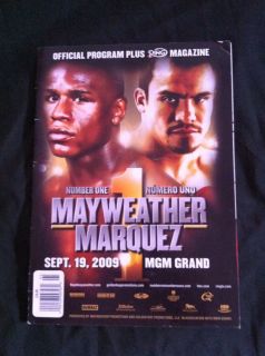 Floyd Money Mayweather vs Juan Manuel Marquez boxing program and
