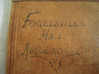 1927 antique FOGELSVILLE pa HALL handwritten journal