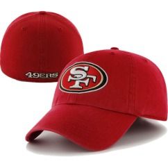  Francisco 49ers 47 Brand Red Fitted Flexfit Franchise Slouch Hat Cap