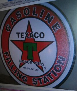 Texaco Filling Station Gasoine metal tin Sign