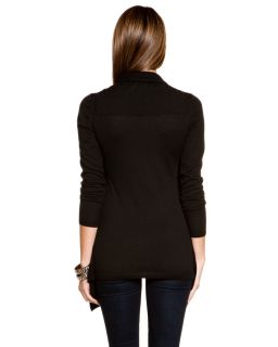 forte cashmere two in one black waterfall sweater $ 407