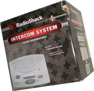 New Radio Shack FM 3 Channel Wireless Indoor Intercom System 2 Units