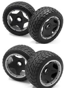 complete tarmac wheel tire kit for hpi baja 5b ss