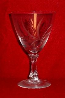 FOSTORIA crystal WHEAT pattern WATER Goblet Glass