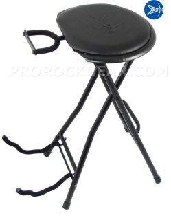  Gear Guitarist Stool Guitar Stand and Seat in One Folds Up Nice