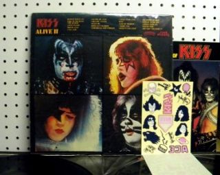 Kiss Alive II 1977 Vinyl 2 LP VG EX NBLP 7076 Includes Tattoos Booklet