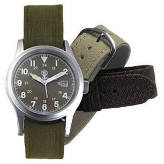SMITH & WESSON Military Watch 3 Bands, OD, tan and black, GREEN FACE