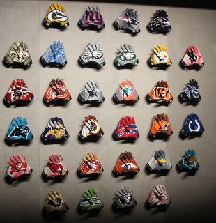  Jet 2 0 Team Authentic Football Gloves Mens Various NFL Teams