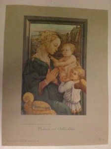 Madonna and Child Fra Lippi RARE Vintage Print New