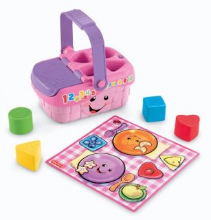 Comes with a basket, four fun colored food shapes, and a tablecloth
