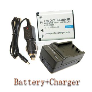 Battery Charger for Olympus Li 42B Stylus 790 750 SW
