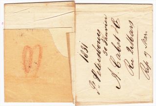 Prussia Memel to France Bordeaux 1831 Stampless Cover
