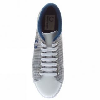 Fred Perry Reprise Stripe Leather UK Size White Trainers Shoes Mens