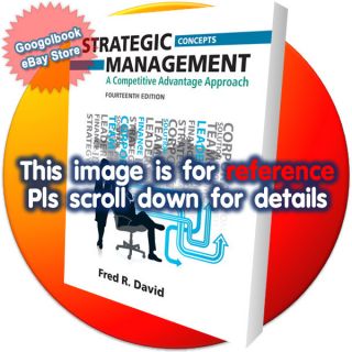  Management Concepts 14th International Edition by Fred R David