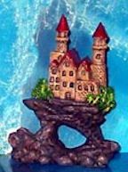 Gothic Castle Aquarium Ornament Pet Fish Free Gifts