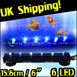 Aquarium Fish Tank Air Curtain Bubble Wall LED Light 6