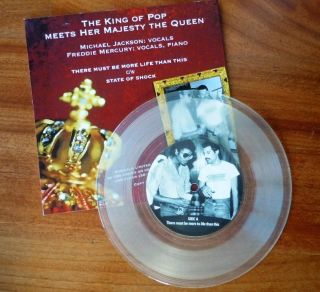 Michael Jackson Freddie Mercury Queen RARE 1983 Ltd 7 Clear Vinyl 100