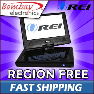 Orei 9 Portable Zone Code Region Free DVD Player 4 Hour Battery PAL