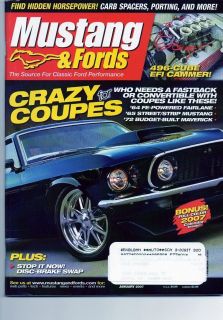 Mustang Fords Magazine Jan 2007 1964 Fairlane 427 SOHC 1972 Maverick