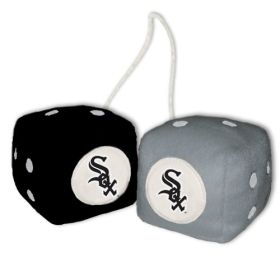  White Sox 3 Plush Fuzzy Furry Fluffy Hanging Dice Fremont Die