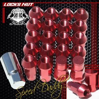  5cm Extended Duralumin Wheel Lug Nut Lock Socket Ford Focus Red
