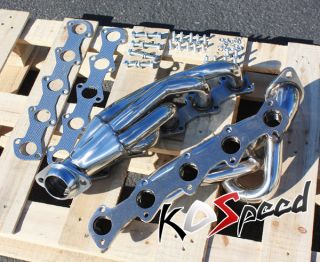  SS Exhaust Header 99 05 Ford F250 F350 Excursion 6 8 V10 10CYL