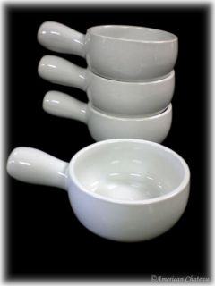 set of 4 French onion soup bowls (casserole dishes). Quality white