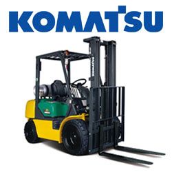 07 Komatsu FG25T 16 Pneumatic Truck Fork Forklift 5000lb Yard Lift