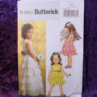 Butterick 4967 Girls Formal Dress Gown Pattern 2 5