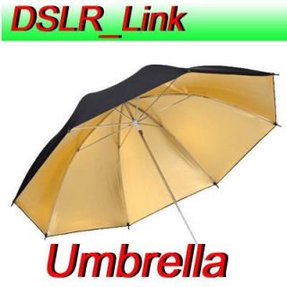 33 84cm Studio Flash Light Reflector Gold Black Umbrella for Camera