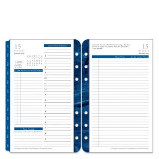 FranklinCovey Compact Monticello Ring bound Daily Planner Refill   Jan