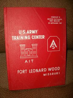 US Army Vietnam Era yearbook Fort Leonard Wood Mo AIT 1967 1st Brigade